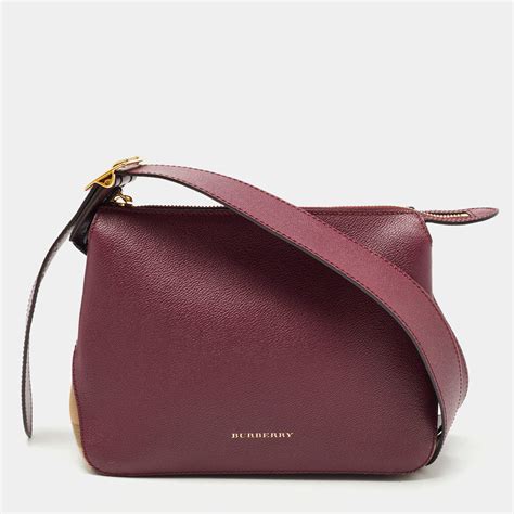 burberry house check crossbody|Burberry Helmsley House Check Leather Crossbody.